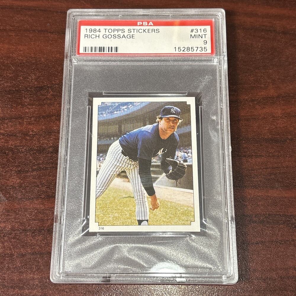 Rich Goose Gossage 1984 Topps Stickers #316 PSA 9 HOF New York Yankees